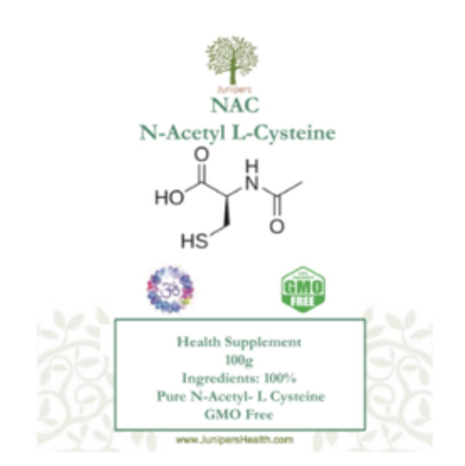 Pure NAC Powder N - Acetyl - Cysteine Powder 100g - Junipers