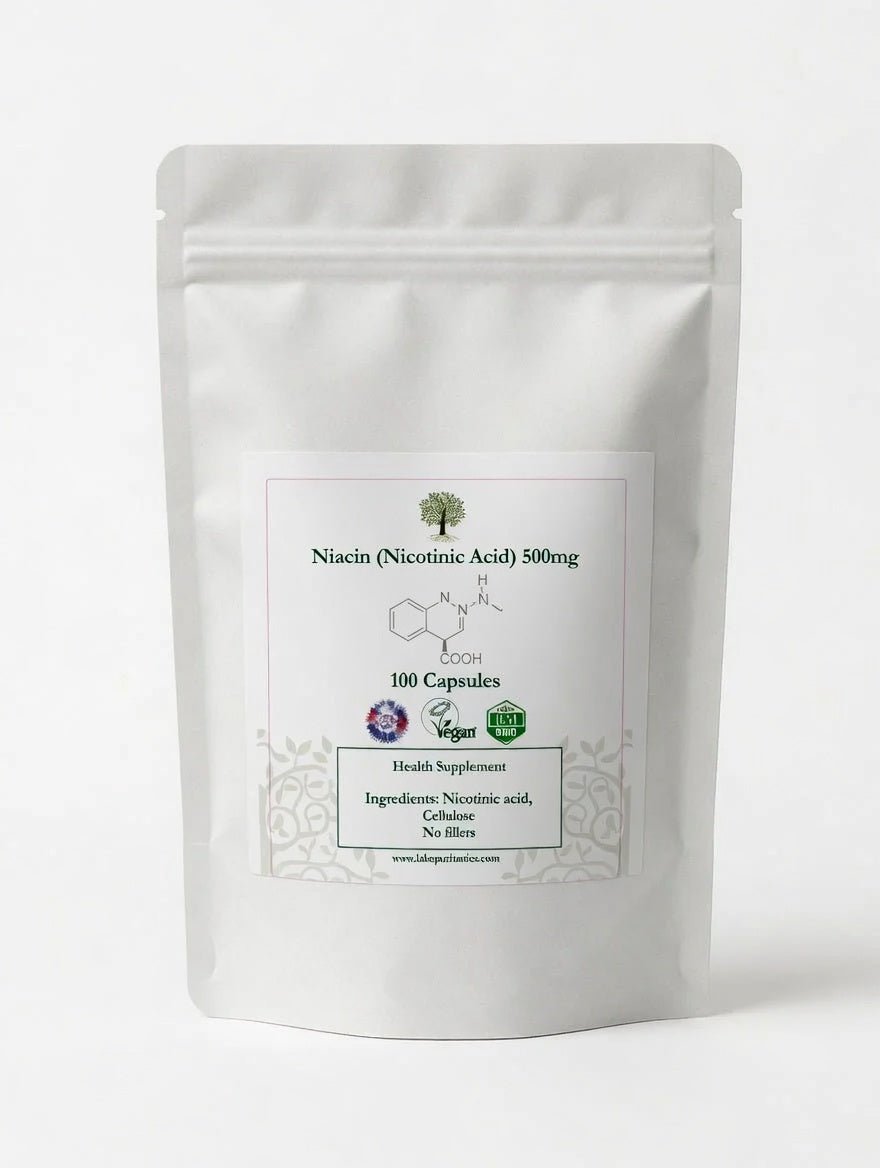 100 Junipers Capsules NIACIN B3 Full Flush 500mg - Junipers