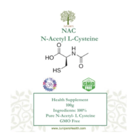 Pure NAC Powder N - Acetyl - Cysteine Powder 100g - Junipers